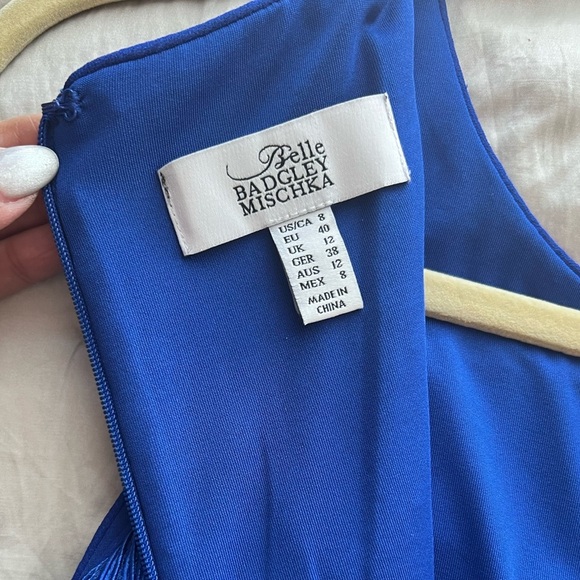 Badgley Mischka sequin sleeveless embroidered dress Size 8. NWOT - Picture 8 of 12